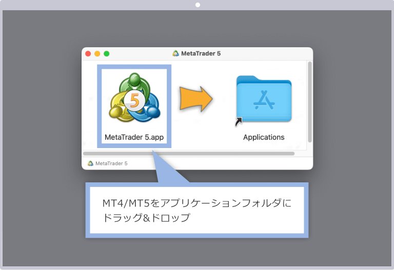 MT4/MT5をアプリケーションフォルダに移動