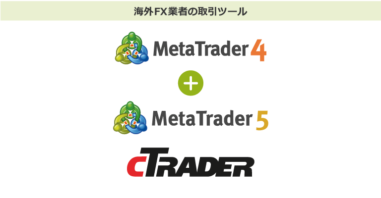 海外FX業者の取引ツール