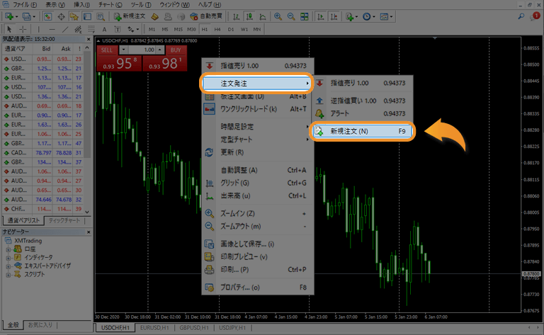MT4 新規注文